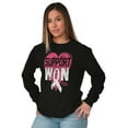 thumbnail image 4 of Support I Won Breast Cancer Awareness Women's Long Sleeve T Shirt Brisco Brands S, 4 of 6