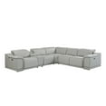 thumbnail image 3 of Titan Furnishings 6-Piece 1 Console 3-Power Reclining Italian Leather Sectional, 3 of 7