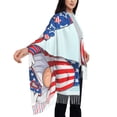 thumbnail image 4 of Sikiie Cute Gnomes in USA1 Shawl Wraps Big Scarf Tassel Fall Winter Thick Scarf Warm Shawl Women Fall Gifts, 4 of 8