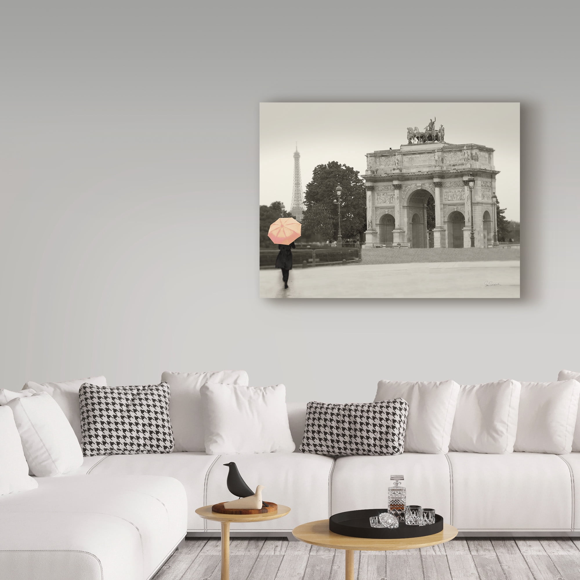 Trademark Fine Art 'Paris in the Rain I' Canvas Art by Sue Schlabach