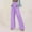Purple, variant on Baqcunre Trousers Pants for Women Casual Solid Color Loose Pockets Elastic Belt Waist Pants Long Trousers Womens Fashion Women's Pants Womens Pants Womens Clothes Beige L