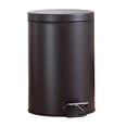 thumbnail image 1 of Contenedor de basura con pedal de metal redondo Baoblaze 1.8 galones Negro, 1 of 8