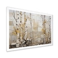 thumbnail image 2 of Designart "Beige and Yellow Birch Wood Forest Autumnal Palette II" Floral Framed Wall Art Decor - Traditional Yellow Tree Birch Bedroom Framed Canvas Wall Art, 2 of 6