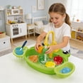 thumbnail image 5 of Animal Theme Play Sink Kitchen Playset With Running Water Rotating Faucet Play Food & Utensils(Green-40Cm), 5 of 5