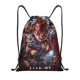 thumbnail image 1 of Zufioo Chucky Print Sports Cinch Sack Gym String Bags Machine Washable Heavy Duty String Backpack for Men Women-Medium, 1 of 6