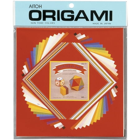 Origami Paper 60 Sheets Assorted Colors Sizes Walmartcom