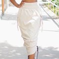 thumbnail image 4 of Fesfesfes Summer Skirts for Women Work Clothes Tight Waist Tie Pleating Skirt with Pocket, 4 of 7