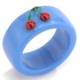thumbnail image 1 of Femmes Bague Résine Ronde Mignon Anneau de Doigt Décoratif Anneau Empilable, 1 of 10
