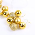 thumbnail image 2 of 24 piezas de adornos de bolas de purpurina navideña, bolas de árbol de Navidad, decoración colgante para fiestas, dorado, 2 of 4