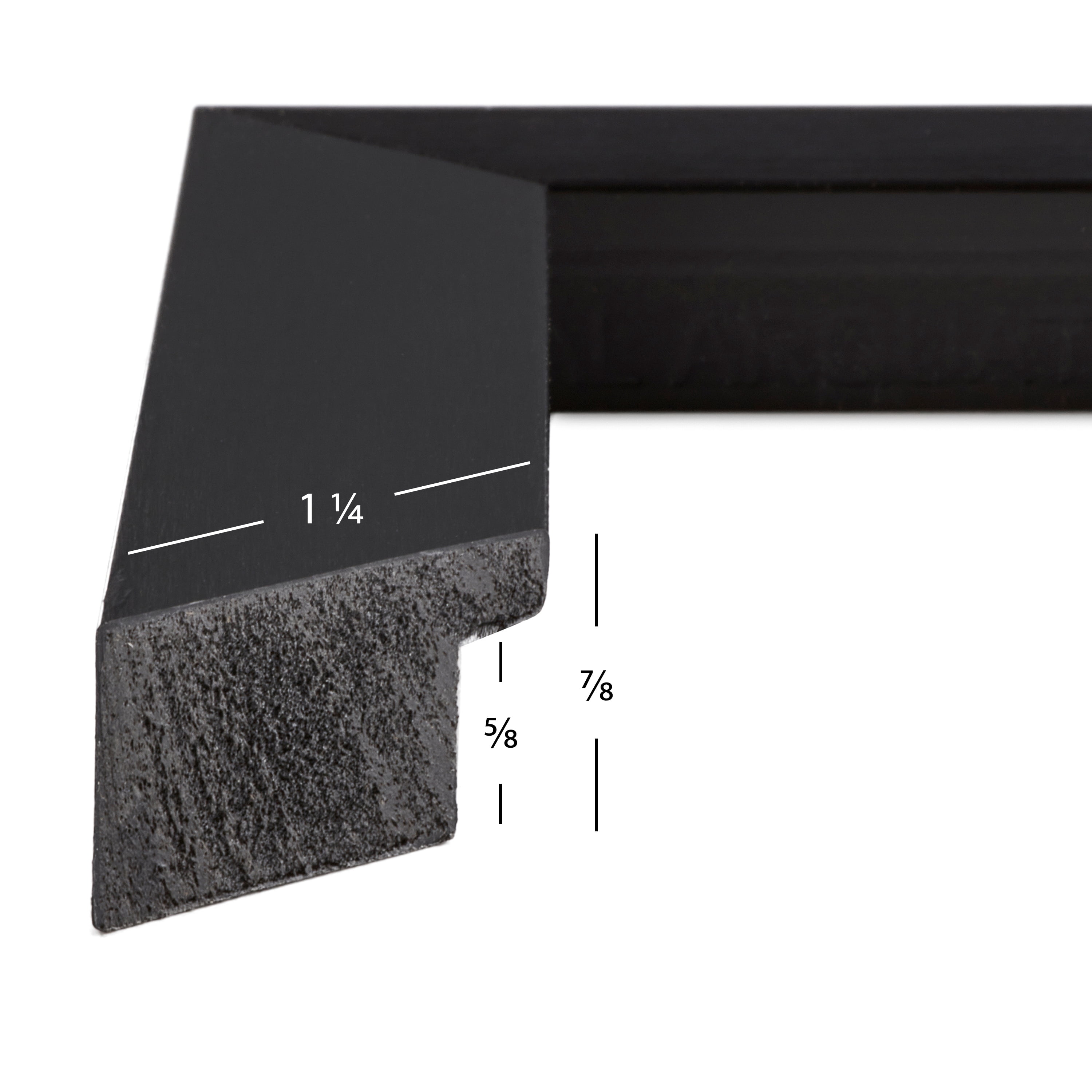 Craig Frames Modern Aesthetics 125, 22x28 inch Picture Frame Matted for a 18x24 Photo, Black