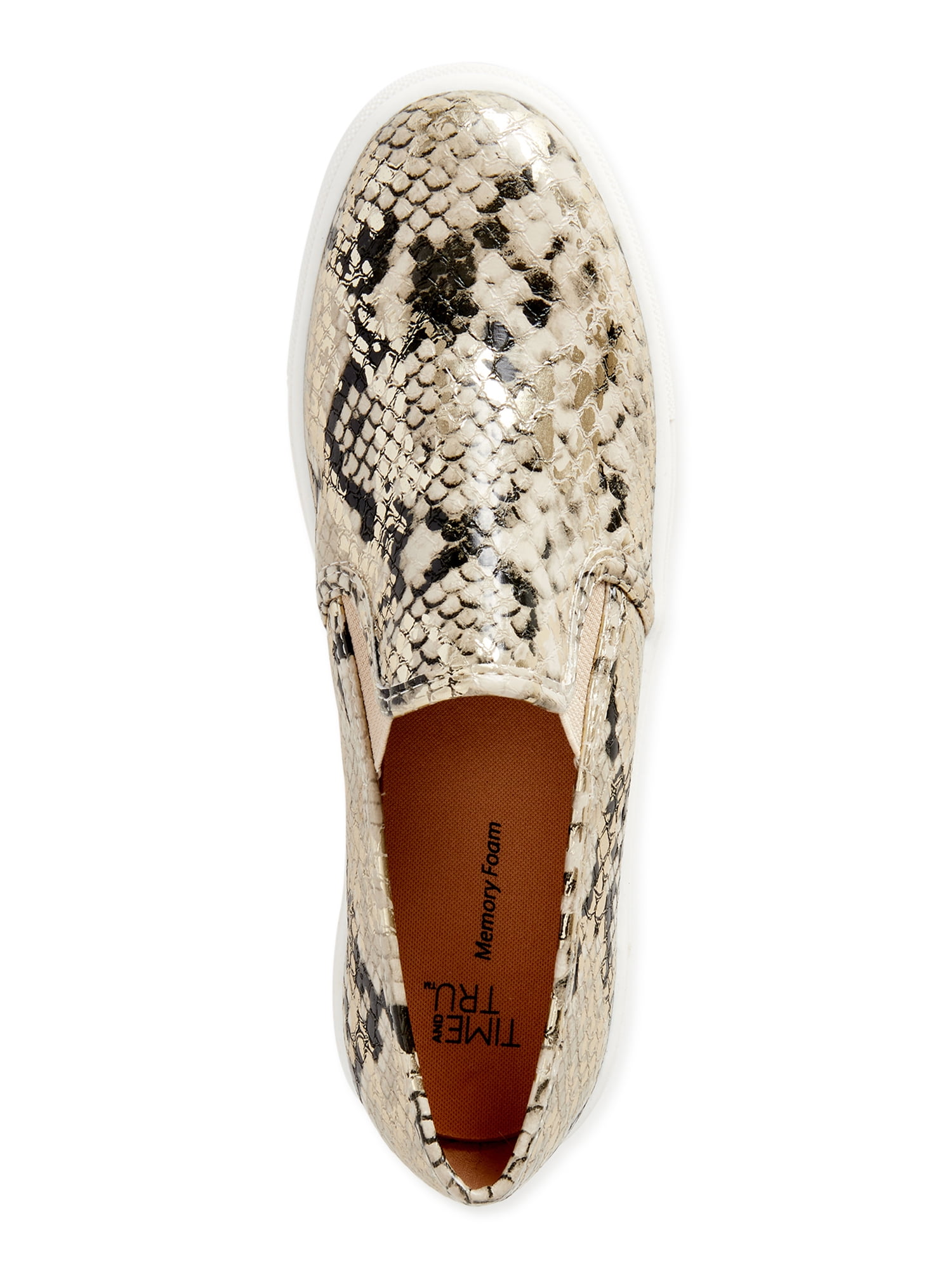 Time and Tru Women's Snake Twin Gore Slip On, Wide Width Available