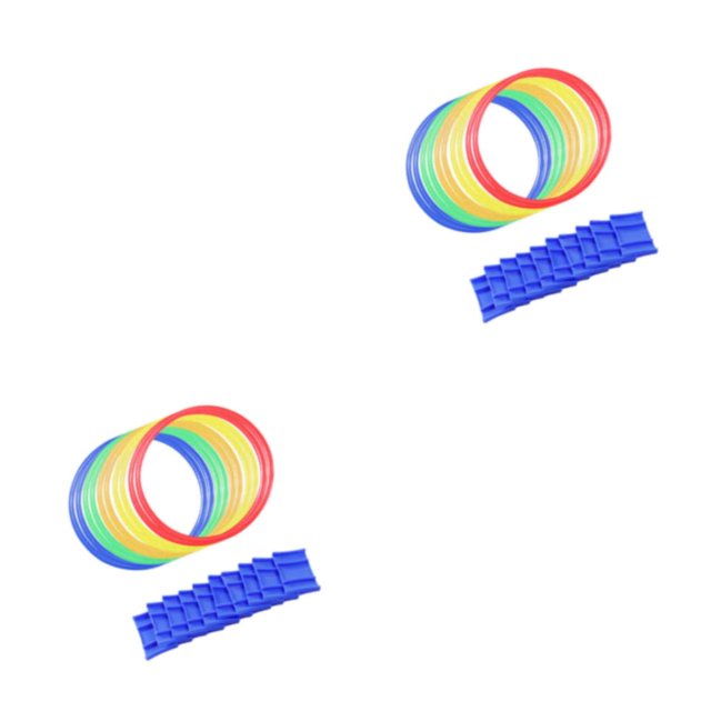 Redempat 1/2/3/5 10Pc Kindergarten Teaching Aid Sport Hopscotch Ring Game Fun Jumping 28cm One Size 2PCS