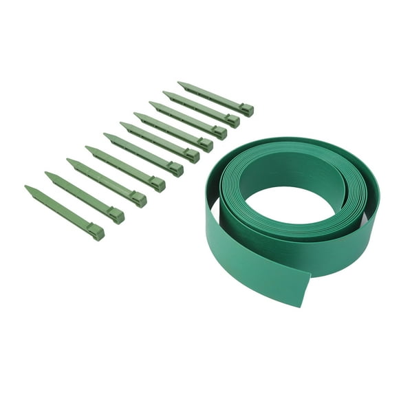 Plastic Garden Border, PE Recycled Wood Grain Landscape Edging Kit Flexible Design Texture Recycled Plastic Garden Border for Gardens Lawns Pathways