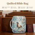 thumbnail image 4 of FOR U DESIGNS Horse Flower Print Bible Case for Women Men Lightweight Carrying Organizer Bag Bible Protective with Handle and Zipper Handbag for Bible Study/Daily Use, 4 of 7