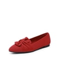 thumbnail image 2 of DREAM PAIRS Women's Pointed Toe Ballet Flats Comfortable Knit Slip-On Shoes with Bow Detail Lightweight Flexible Everyday Walking Flats, 2 of 9