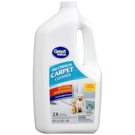 Great Value Pro-Strength Pet Stain & Odor Remover Carpet Cleaner, 64 fl (Best Pet Carpet Cleaner Shampoo)
