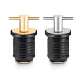 thumbnail image 2 of Drain Plug, 3/4-inch, 1-inch or 1-1/4-Inch Snap, T-Shape Drain Plug Twist-Turn Marine Boat Drain Plugs, Brass Snap Handle with Rubber Boat Drain Plug Copper, 19mm, 2 of 9