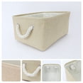 thumbnail image 2 of Unique Bargains Fabric Storage Cube Storage Bin Storage Basket Beige 14*10*7in, 2 of 7