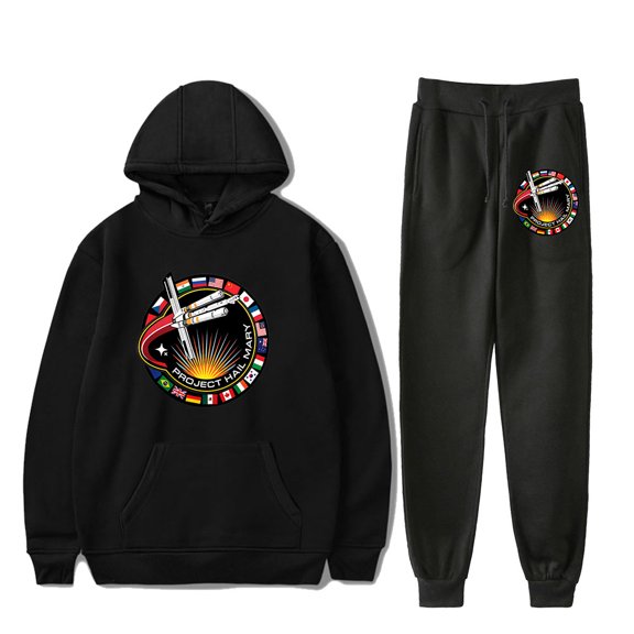 Project Hail Mary Movie Mission Patch Space Hoodie Jogger Set – Unisex 2-Piece Fashion Pullover Sweatshirt & Pants for Sci-Fi Movie Fans Gift Merch