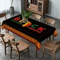 thumbnail image 4 of Black History Month Table Cloth African American Tablecloth Afro February Festival Holiday Party Decoration Kitchen Dining Room Home Table Cover Decor-60×84inch, 4 of 5