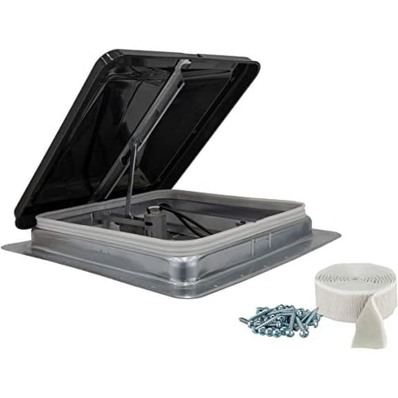 12V UNIVERSAL REPLACEMENT VENT SMOKE LID GALVANIZED COLLAR RETAIL BOX