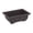 A, variant on 1-Piece 6.5-Inch Rectangular Plastic Bonsai Training Pot with Detachable Saucer, Faux Clay Succulent Planter with Drainage for Window Sill, Dark Brown