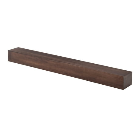 

LZBEITEM 72 L x 6 W x 8 D Rustic Fireplace Mantel Floating Wall Shelf Beam Brown