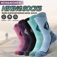 thumbnail image 2 of 5 Pairs Merino Wool Hiking Socks Warm Thermal Winter Cozy Cushioned Moisture Wicking Socks for Women & Men, 2 of 6