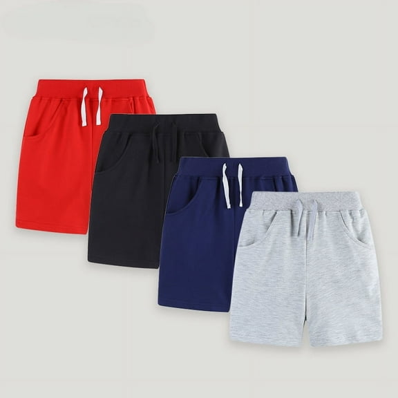 Ougyinr Toddler Kids Shorts for BoysBaby Solid Cotton Comfort Soft Baby Sport Jogger Shorts 2-7T Boys Girls Summer Casual Pants 1Pcs