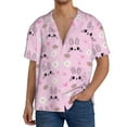 thumbnail image 1 of Fotbe Rabbit Face Camisa Estampada de Manga Corta para Hombre, Casual de Verano, Estilo Playero, Sin Arrugas-XX-Large, 1 of 5