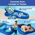 thumbnail image 4 of Aqua Campania Ultimate 2-en-1 Bouée de Piscine Lounge – Très Grande – Bouée Gonflable pour Adultes avec Dossier Réglable &, 4 of 7