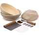 thumbnail image 1 of Set para hornear pan de masa madre KooK con 2 banneton de ratán de 23 cm, 1 of 7
