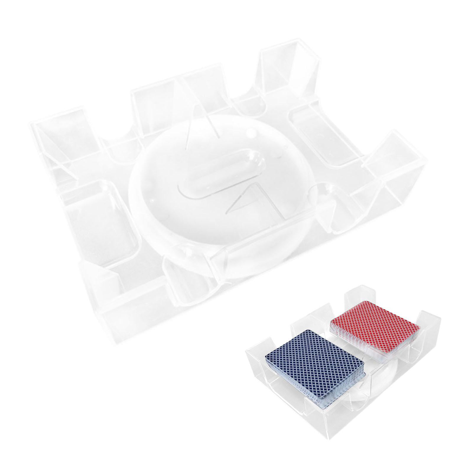 9 Decks Revolving Card Holder Toy Clear Plastic Playing Tray 9 Decks Capacity 