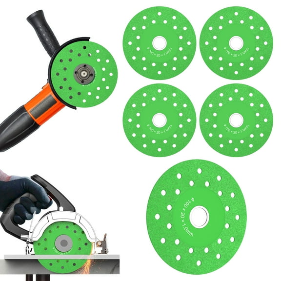 5Pcs Diamond Rock Slab Cutting Blade Accurate Porous Widened Cutting Disc Efficient Rock Slab Grinding Disc for Angle Grinder
