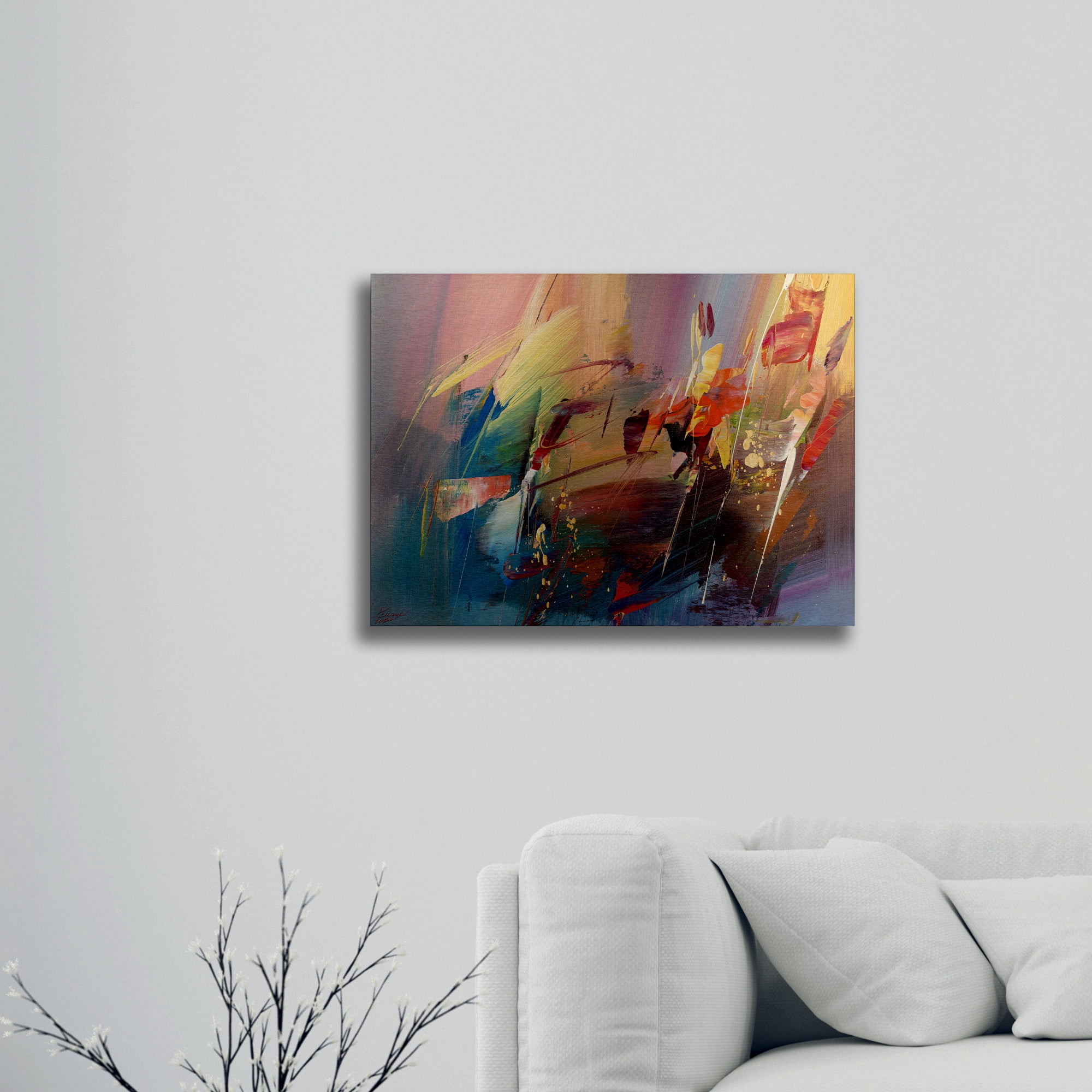 Trademark Fine Art 'Garden' Brushed Aluminum Wall Art Art by Ricardo Tapia