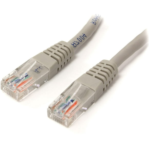 StarTech Cat5e Câble Ethernet - 15 Pi - Gris - Câble de Raccordement - Câble Moulé Cat5e - Câble Réseau - Câble Ethernet -