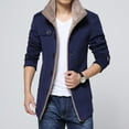thumbnail image 2 of Vedolay Men's Jacket Fashion Oversize Jacket Button Outdoor Long Sleeve Fall Blouse Blue,4XL, 2 of 5