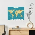 thumbnail image 6 of Naloa World Map With Landmarks Print Canvas Bathroom Wall Art,Bathroom Wall Art Decoration, Canvas Poster Prints,Decorative Paintings for Living Room, Bathroom, Kids Room, 6 of 6