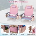 thumbnail image 4 of Gymax 2PCS Folding Backpack Beach Chair 5-Position Outdoor Reclining Chairs w/ Pillow, 4 of 5