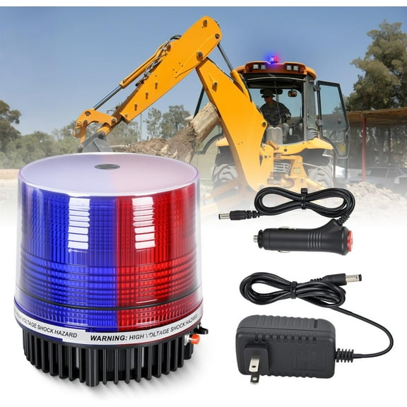 Nilight 18LED Red Blue Wireless Magnetic Beacon Light, Rotating Rooftop Strobe Flashing Warning Light for 12V 24V Cars, Trucks, SUVs, Snow Plows, Forklifts, and Trailers