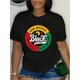 thumbnail image 1 of Black History Month Women's T-Shirt - "One Month Can't Hold Our History" Graphic, Juneteenth Celebration, Casual Crew Neck Short Sleeve Tee, Polyester, Spring/Summer Collection, Women's Clothing, 1 of 7
