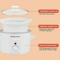 Elite Gourmet MST250XW Slow Cooker, 1.5 Quart, White