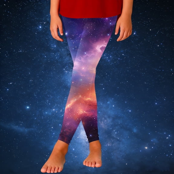 Toddler Girls Pants Starry Sky Print Slim Fit Athletic Casual Pants Stretchy Leggings Size 3-4T ,Purple
