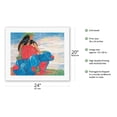 thumbnail image 2 of Woman As Bird Preening (Ka Wahine Mehe Mea He Manu Wae) - Hawaiian Hula Dancer - From an Original Watercolor Painting by Janet Stewart - Fine Art Rolled Canvas Print 16in x 20in, 2 of 4