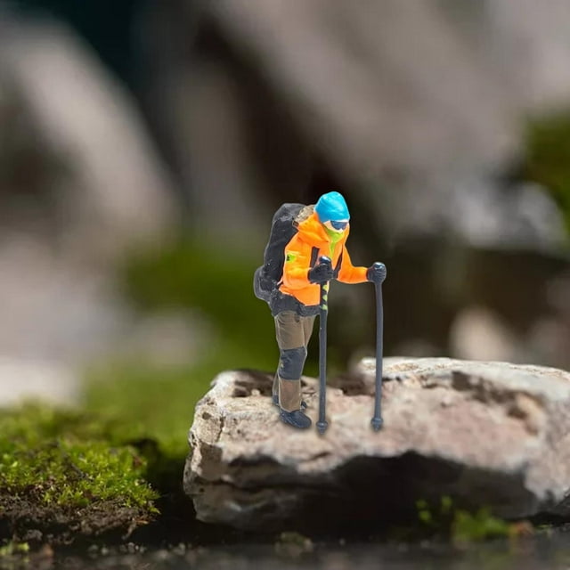 Figuras Realistas de Personas Trepadoras 1/64, Modelos de Personas Pequeñas para Decoración de Diseño de Diorama , NARANJA Macarena Figuras de personas