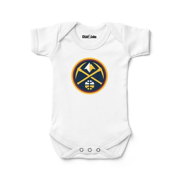 Newborn & Infant Chad & Jake White Denver Nuggets Logo Bodysuit