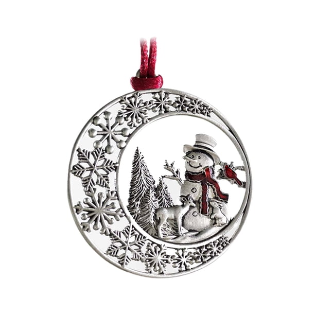 Decoraciones de adornos para árboles de Navidad con colgante de cuerda plateado para árbol de Navidad, ventana, corona, pared, guirnalda Gloria Colgantes