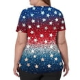 thumbnail image 4 of US 250th Anniversary Scrub Tops Women Patriotic Star Print Tops for Women Short Sleeve Nursing Uniforms 4th of July Medical Plus Size Scrub T Shirts, 4 of 5