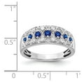 thumbnail image 2 of Real 14kt White Gold Diamond and Sapphire Fancy Ring Size: 7; for Adults and Teens; for Women and Men, 2 of 2