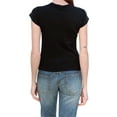 thumbnail image 3 of Women Y2k Slim Fit Tee Shirt Summer Solid Color Round Neck Short Sleeve Crop Tops Streetwear, 3 of 4